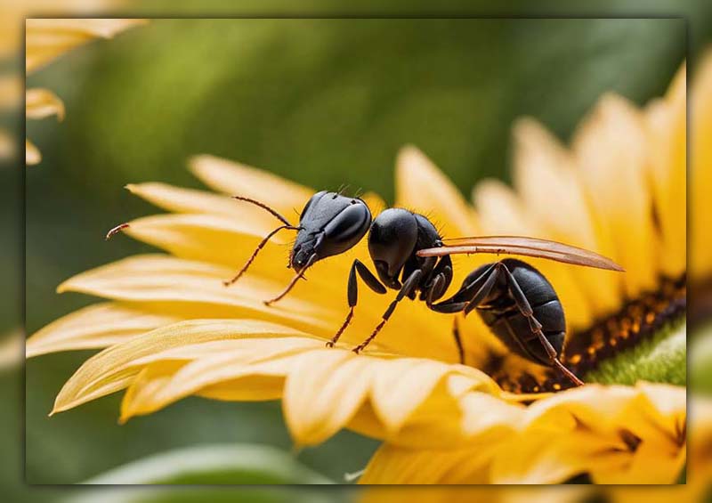 Ants on Sunflowers 