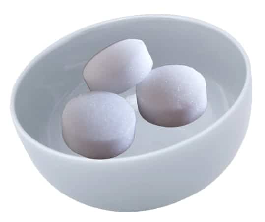 Mothballs for lizards in a bowl